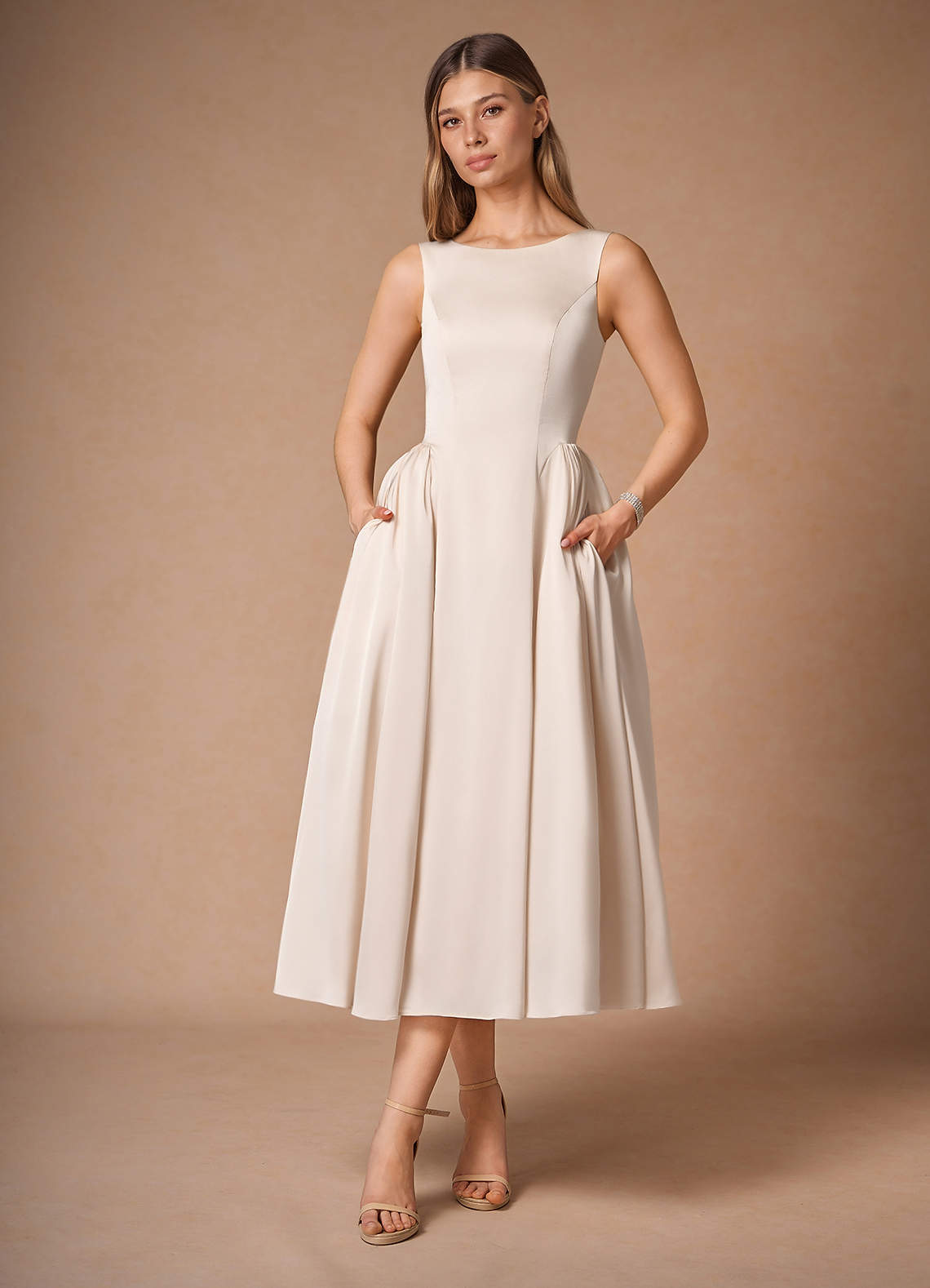 Casey Cream Midi Dress image5