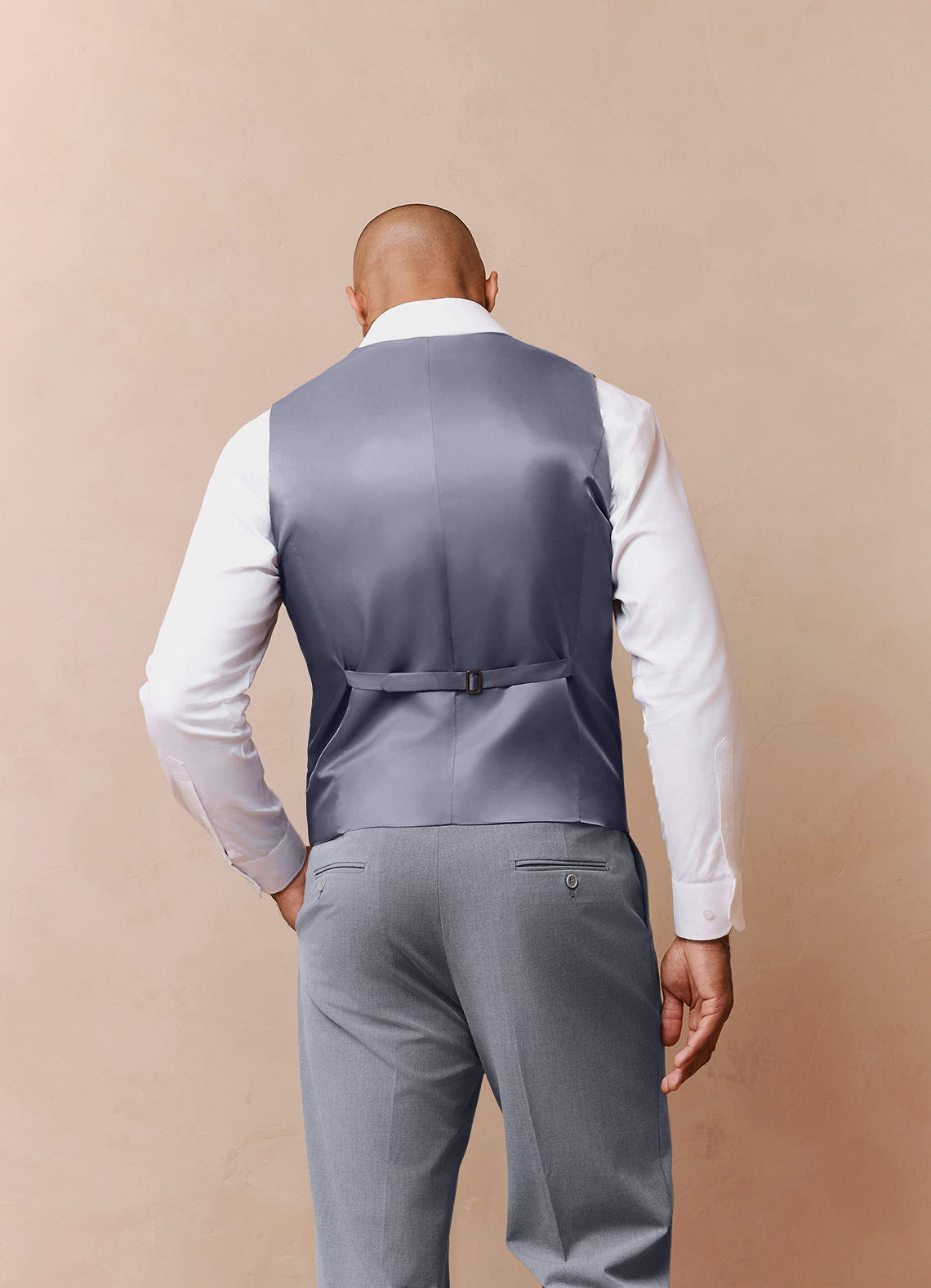 front Savile Grey Wool Blend Suit Vest