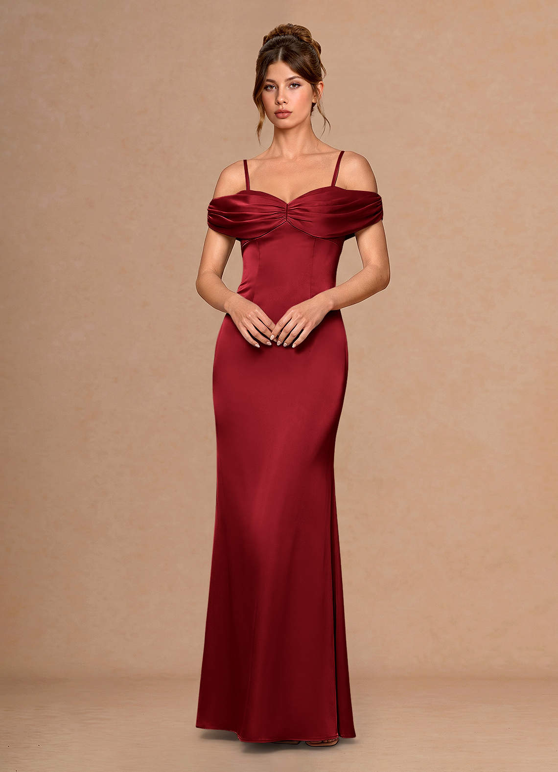 cherry red bridesmaid dress Estelle Maxi Elevate your wardrobe with