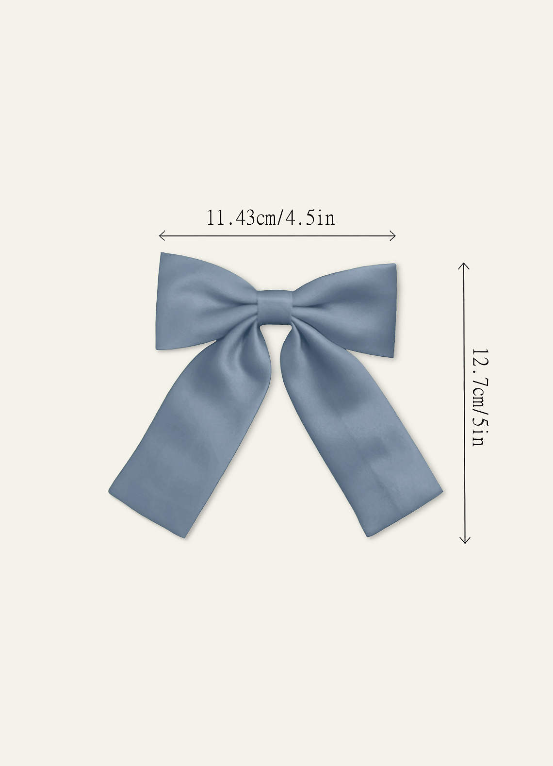 front Girls Satin Bow Hair Clip