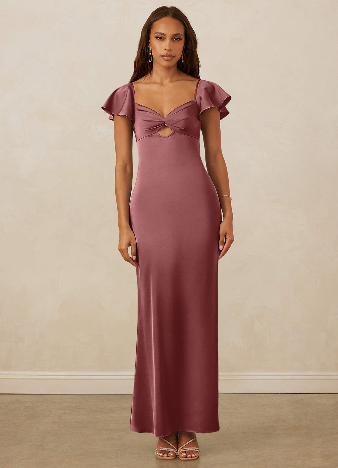 Christian Siriano Bridal for Azazie 1005 Bridesmaid Dresses Amethyst Sheath Sweetheart Neckline Stretch Satin Dress image1