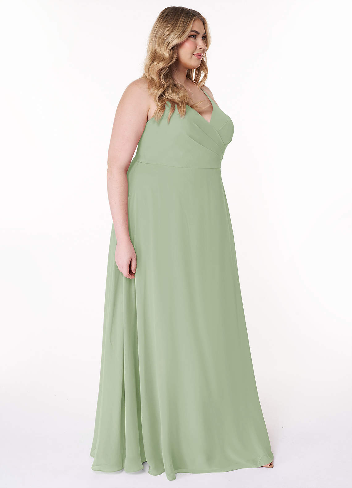 Azazie Davis Dusty Sage Chiffon Bridesmaid Dresses