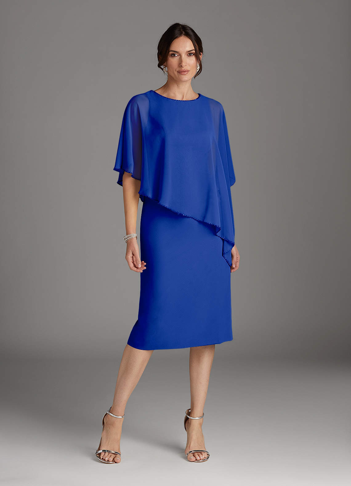 Azazie Sparrow Mother of the Bride Dresses Royal Blue Sheath Sequins Chiffon Dress image1