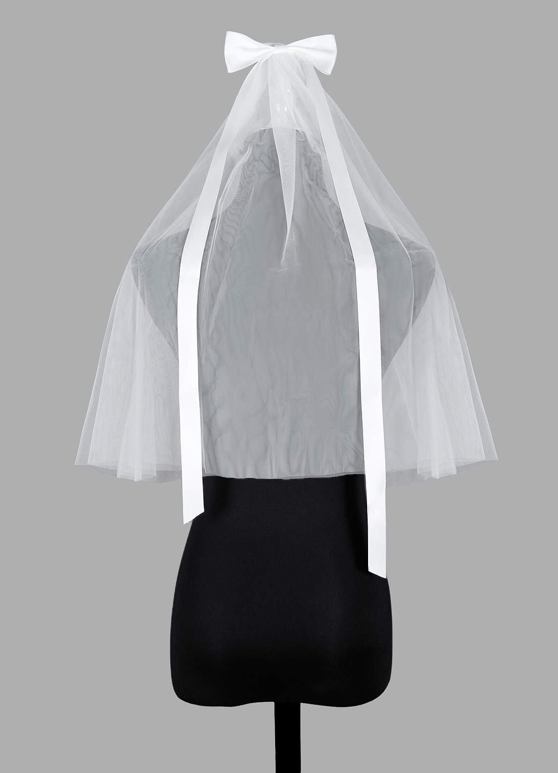 front Bow Split Elbow Length Veil