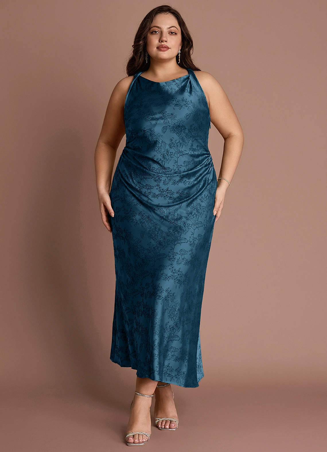 Gelina Navy Black Maxi Dress image1