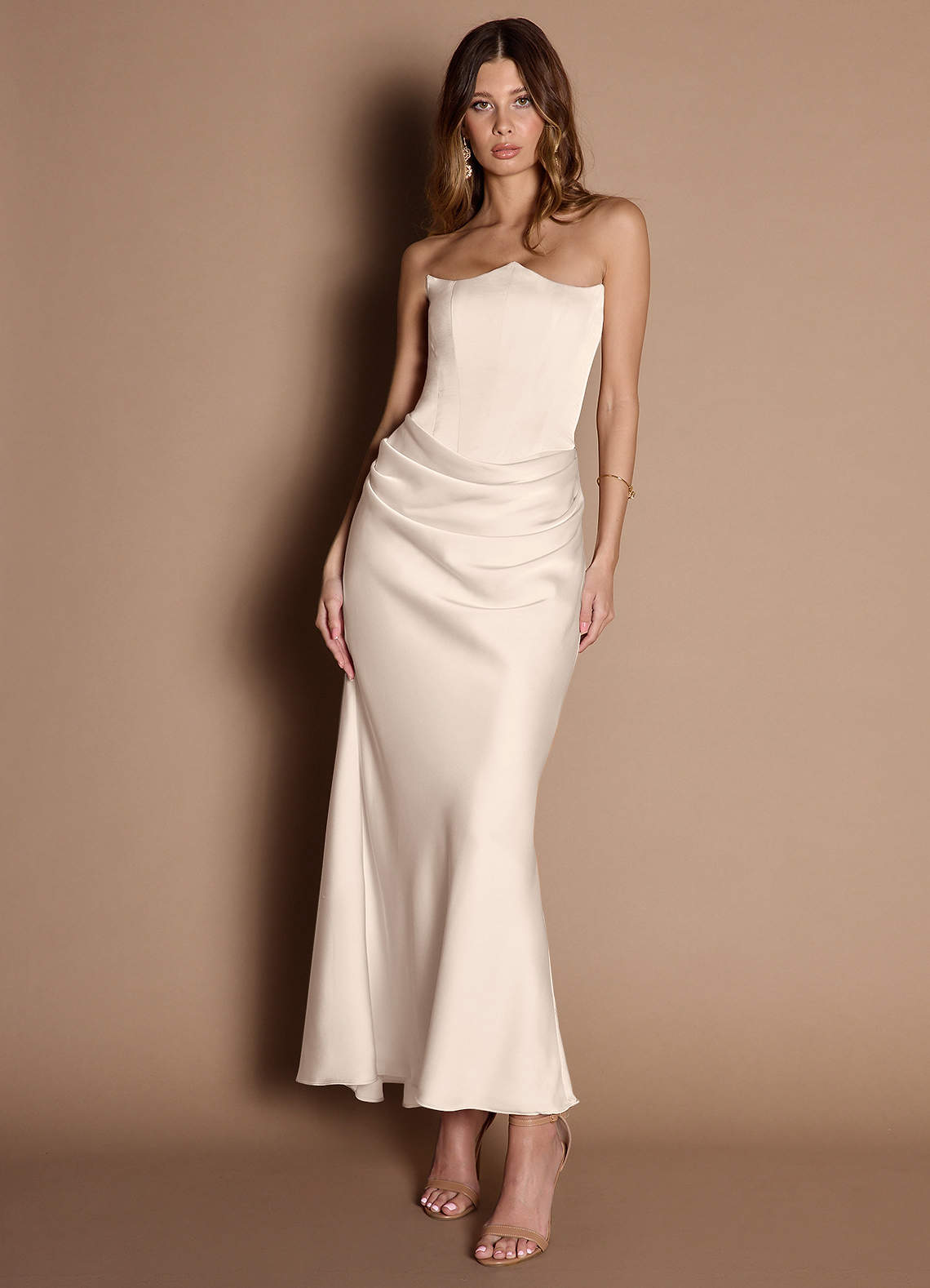 Debby Cream Midi Dress image1
