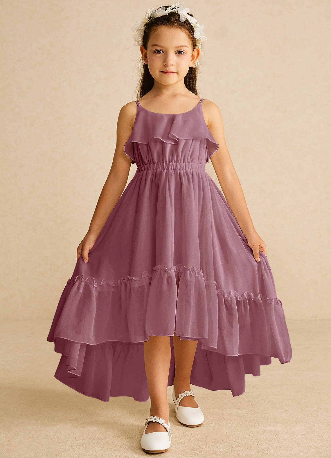Chiffon Little Girl Dresses, Popular Lovely Flower Girl Dresses