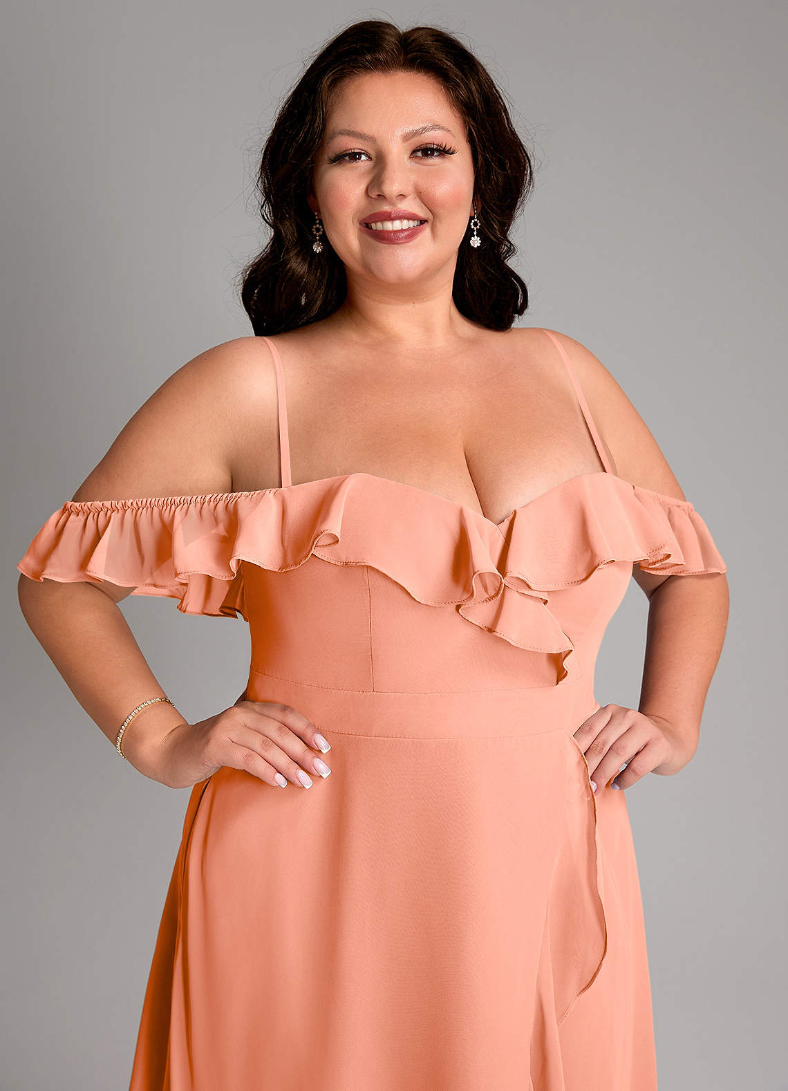 white christmas dresses Adrianna Papell Halter Trapeze Gown in Pink Multi at Nordstrom, Size 14