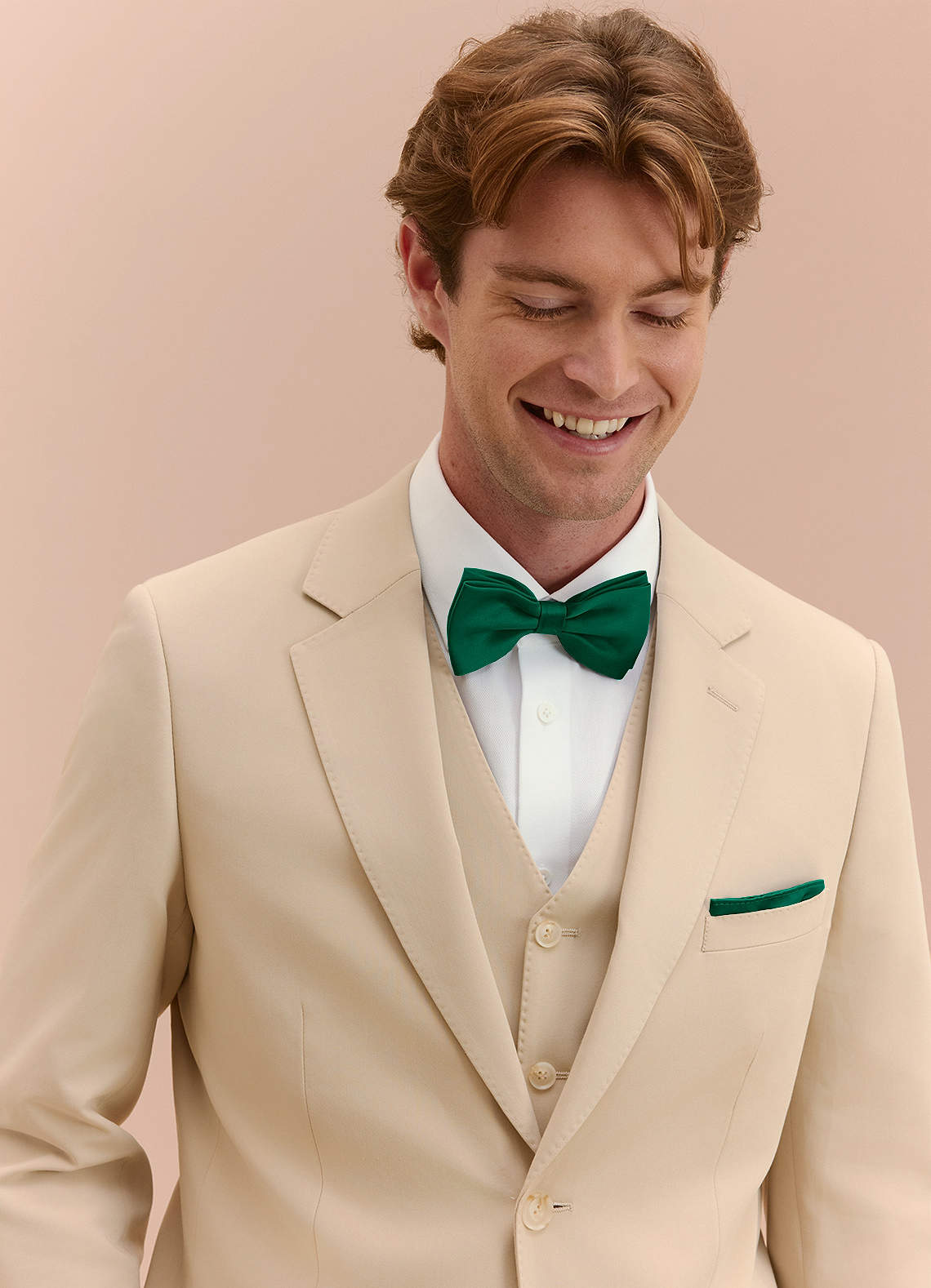 front Adjustable Stretch Satin Bow Tie