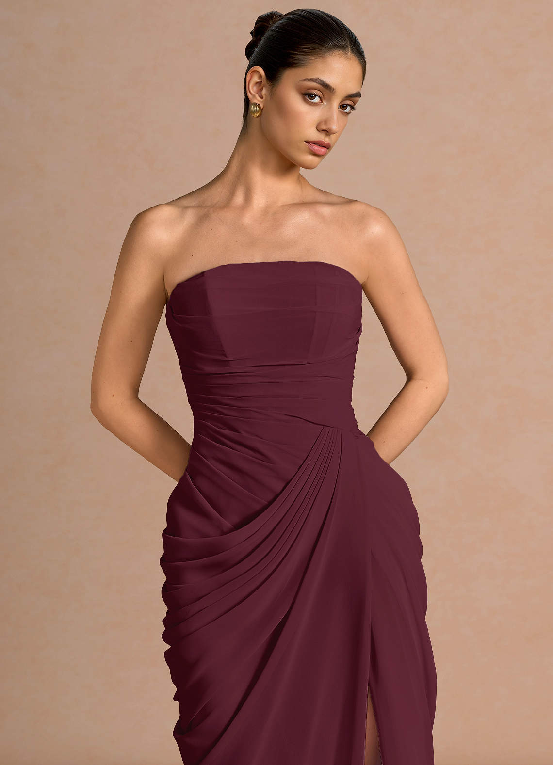 Kaavia Wine Maxi Dress image4