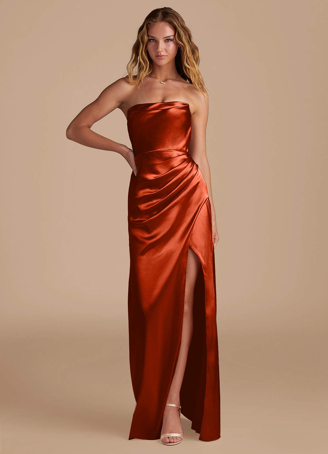 azazie paprika bridesmaid dress Alice + Olivia Juniper Lemon Yellow Eyelet Spaghetti Maxi Dress – The  Closet New York main image 1