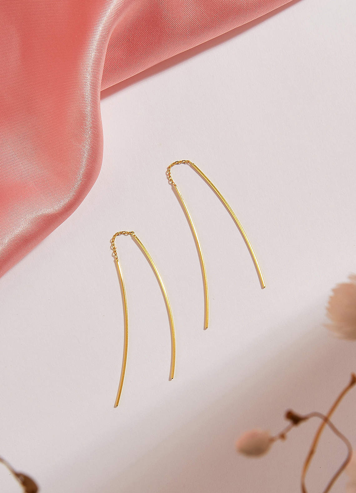 front Minimalistic Metal Earrings