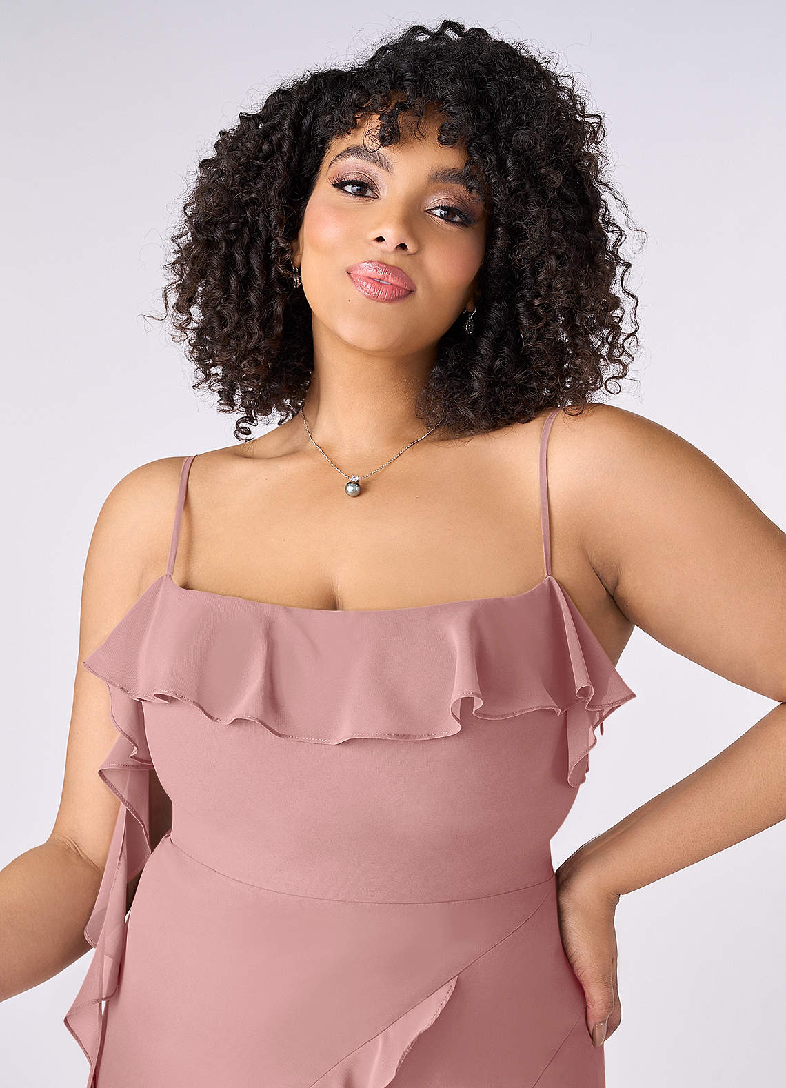 Barbie ♥ Azazie Vente Finale Robe Fourreau en Mousseline de soie Arc Agave image9