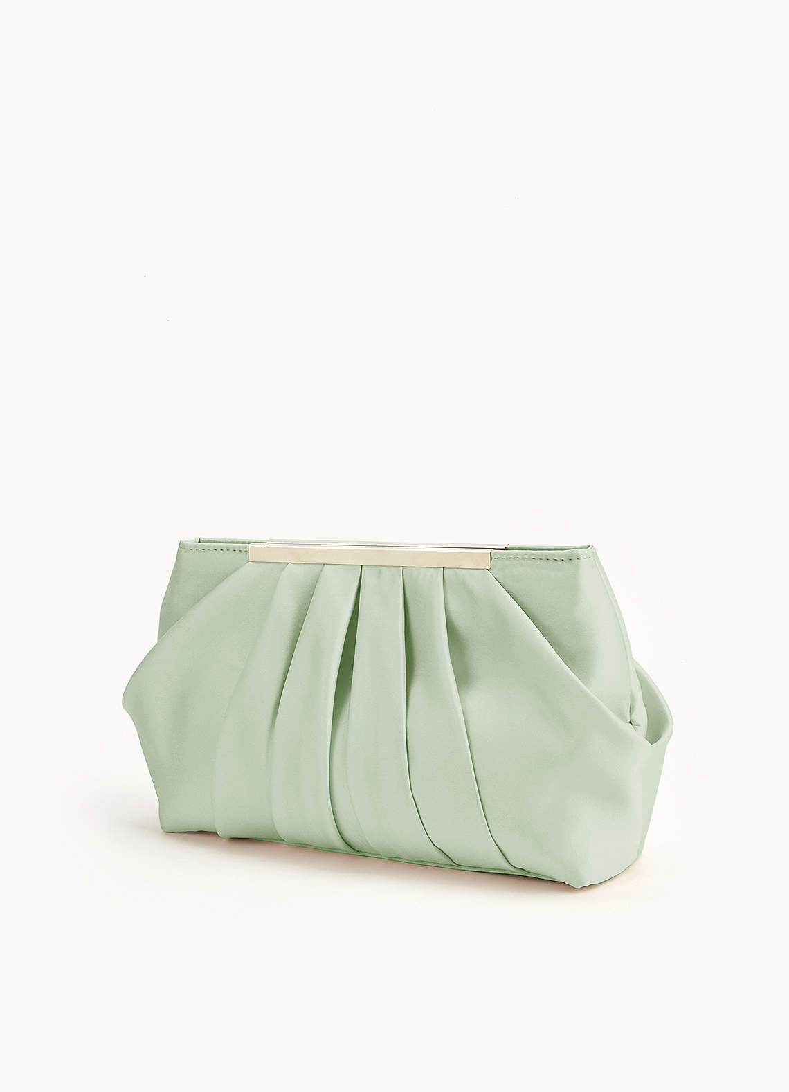 front Matte Satin Pleated Clutch