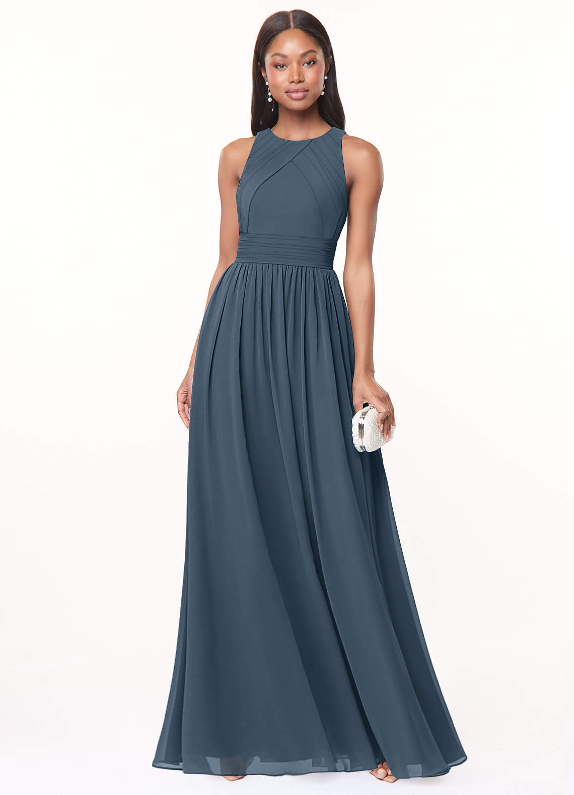 dusty navy bridesmaid dresses Eva Size 3XL 3345 Navy Bridesmaid Dress