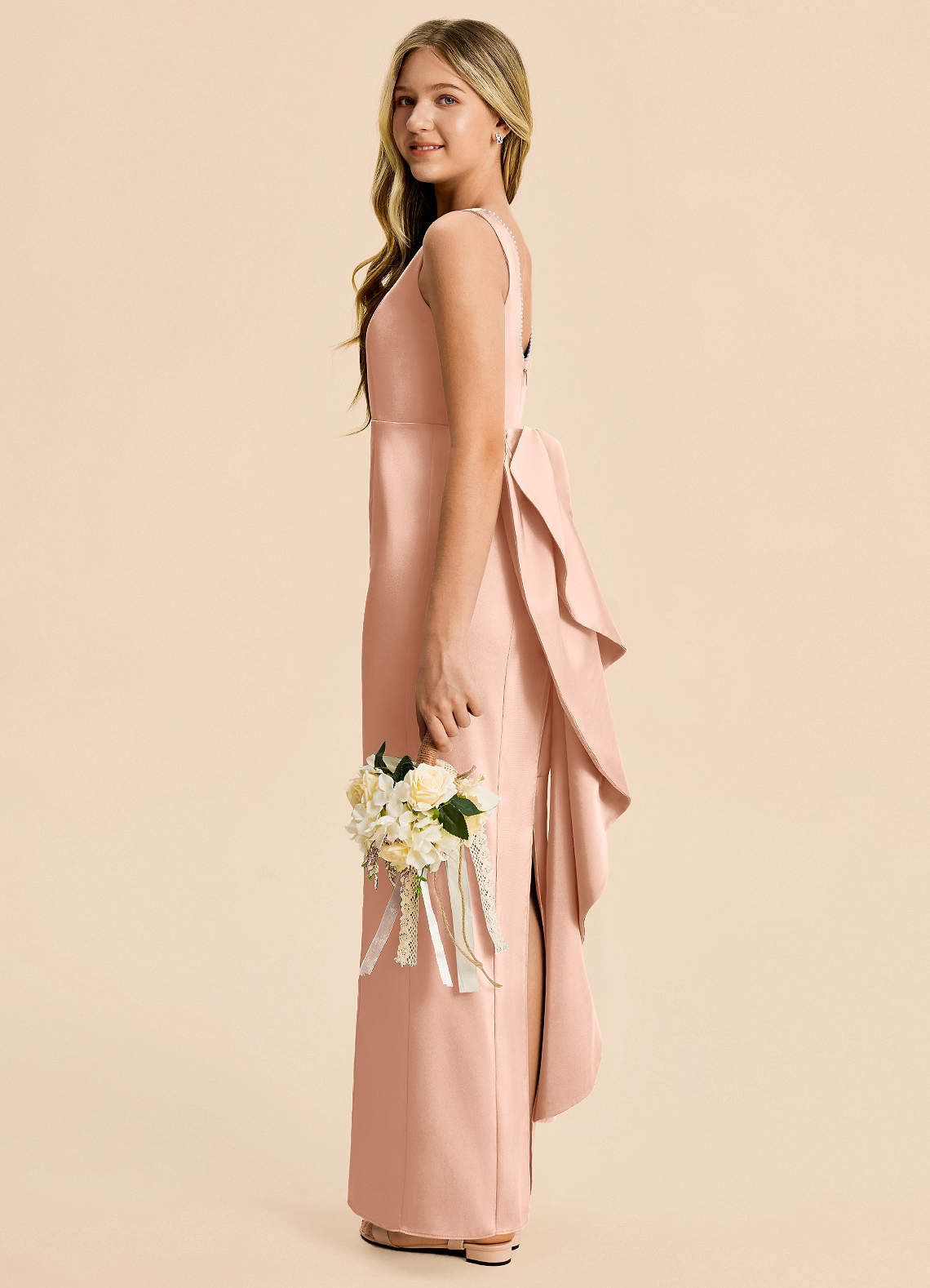 junior rose gold dress Azazie Emi Styles: Coastal Cottage
