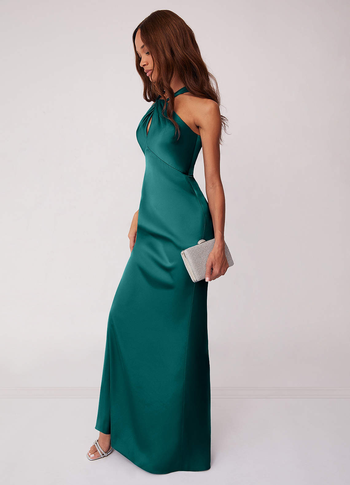 Barbie™ ❤ AZAZIE 1006 Ready to Ship Peacock Stretch Satin Bridesmaid Dresses 