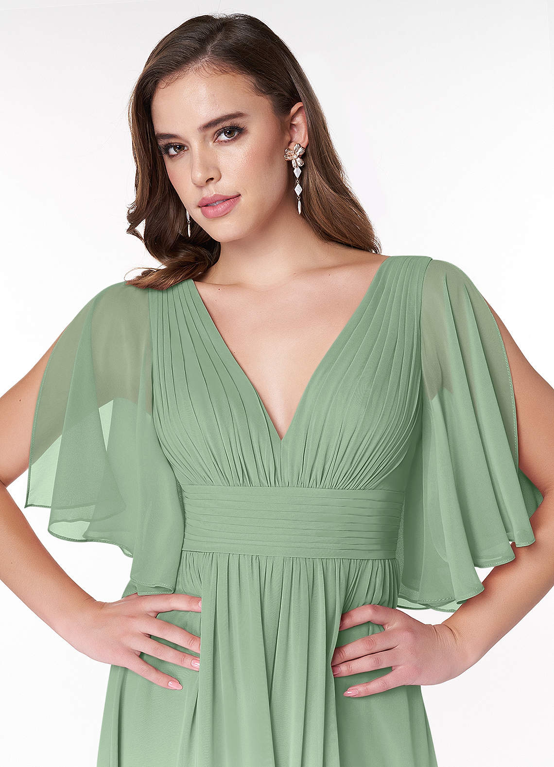 Azazie Temeka Matcha Bridesmaid Dresses | Azazie