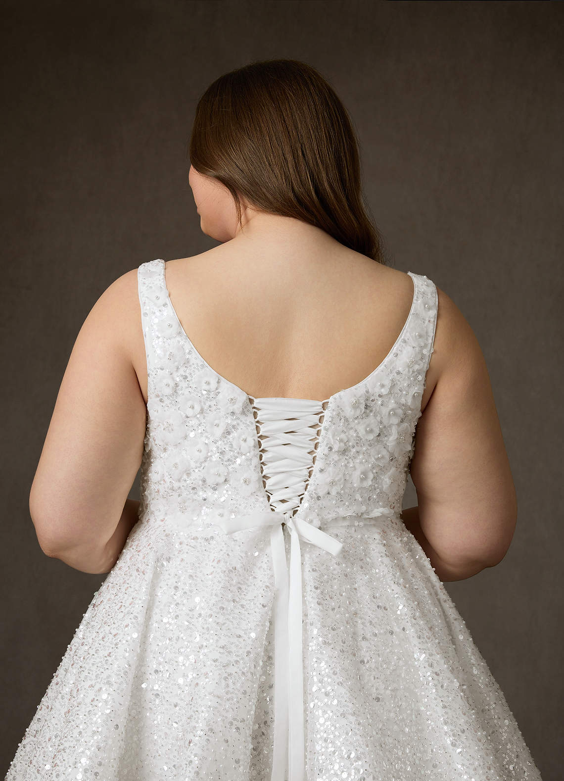 Azazie Kristi Wedding Dresses Diamond White A-Line with Pockets Beading Dress image15