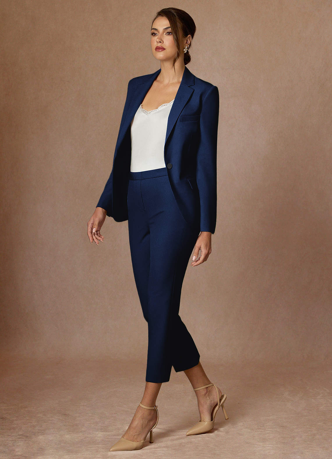 front Kennedy Blau Performance-Blazer mit raffiniertem Webmuster