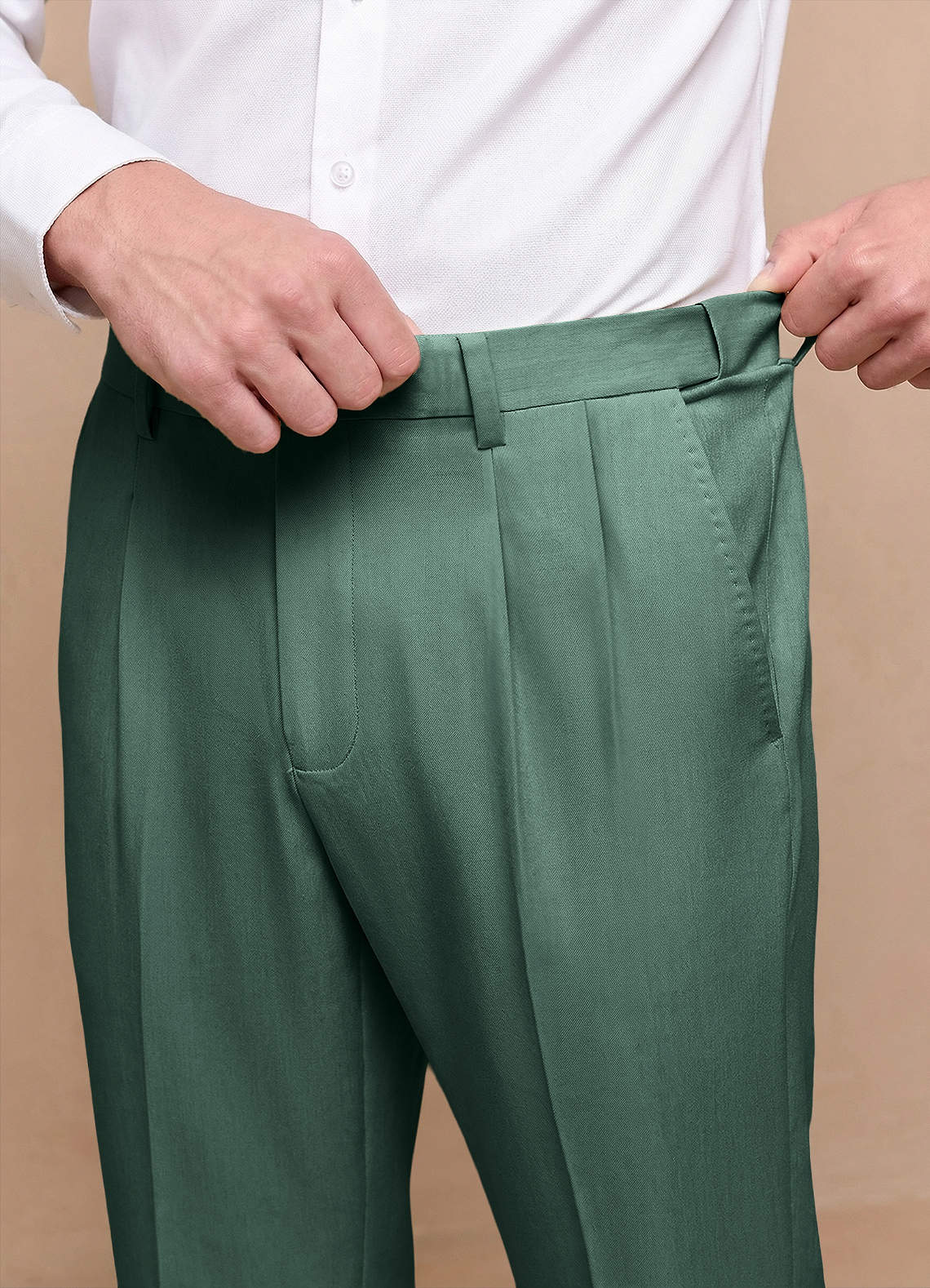 front Owen Eucalyptus Lightweight Tailored Dress Pants