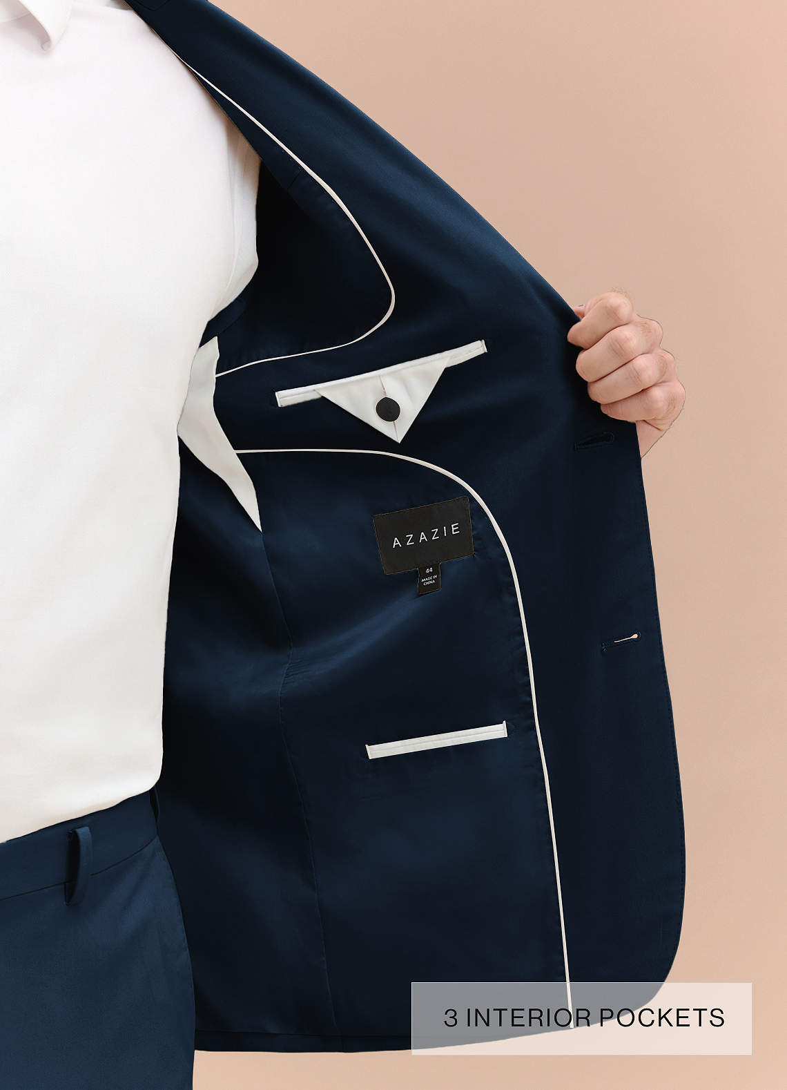 front William Navy Blue Comfort Blend Suit