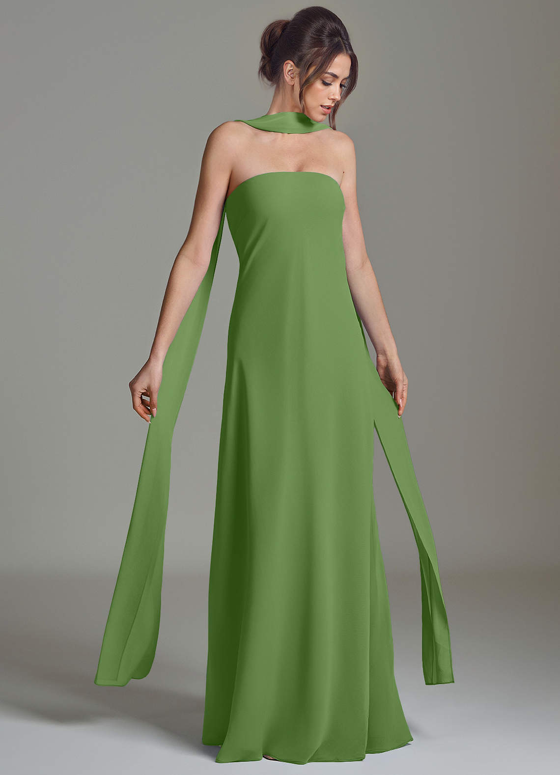 chiffon dress designs for bridesmaids Long Sleeveless Bridesmaid Chiffon Dress