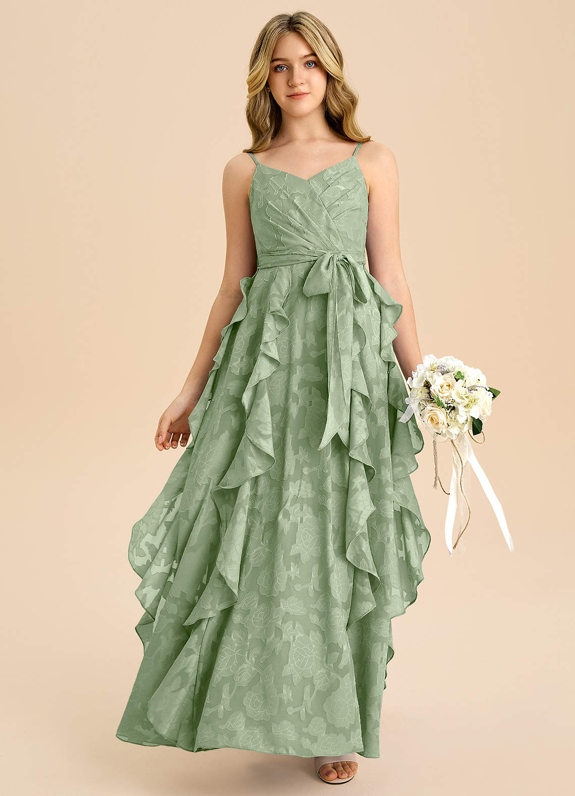 cotton floral dresses maxi dress WOMEN'S LONG SLEEVE V-NECK black homecoming dresses or any spring occasion Color:rose gold