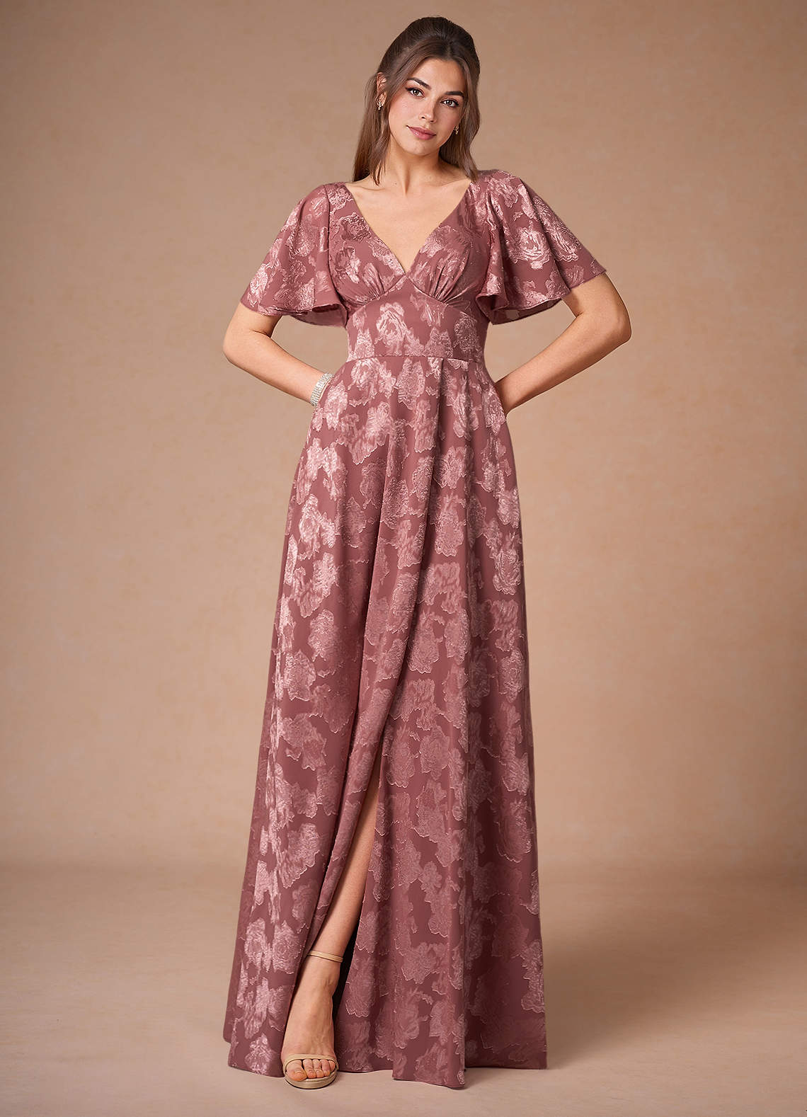 Sasha Vintage Rose A-Line Maxi Dress image1
