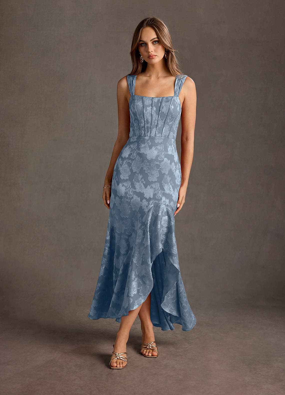 Alice Dusty Blue Maxi Dress Ready to Ship | Azazie