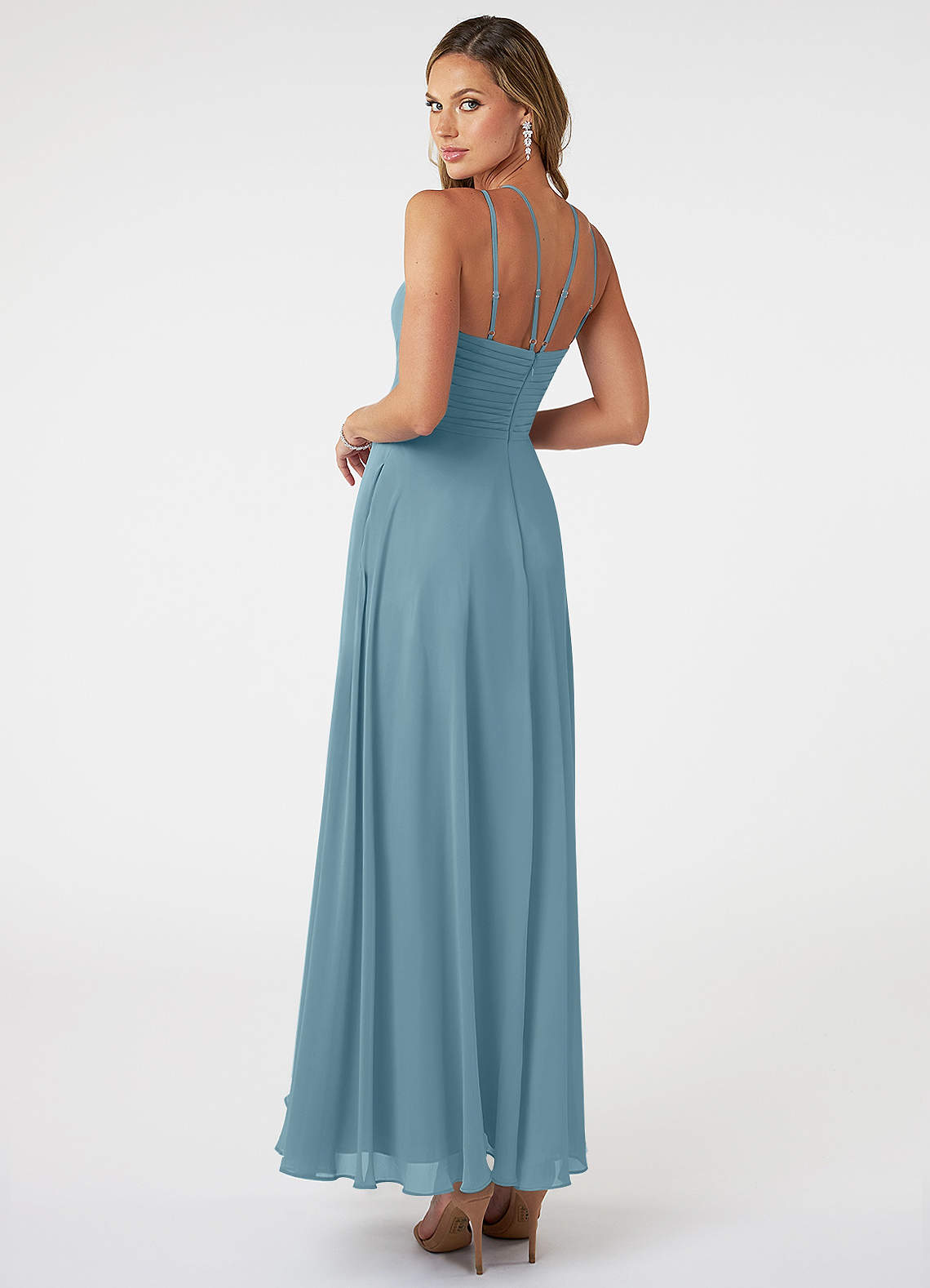 Moody Blue Azazie Melinda Bridesmaid Dresses Azazie