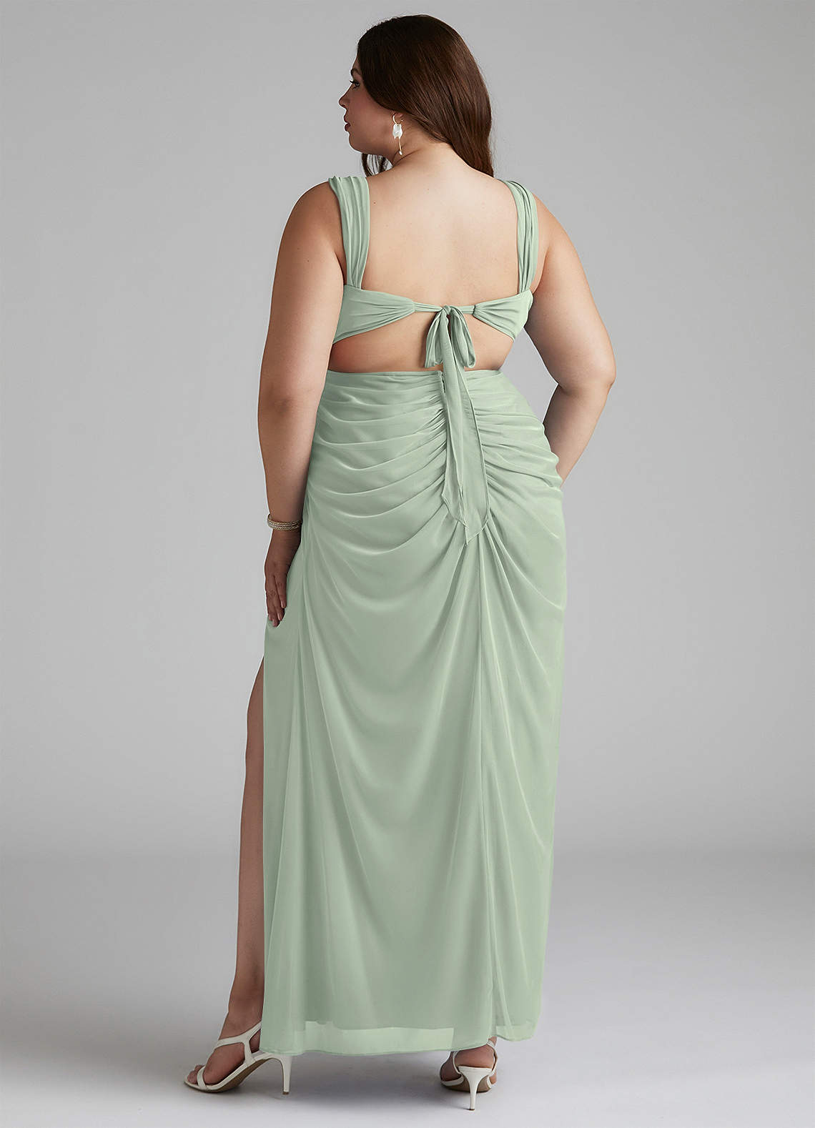 Azazie Jesaphine Suknie dla druhen Osłona Ukłon Siatka Do ziemi Sukienka image9