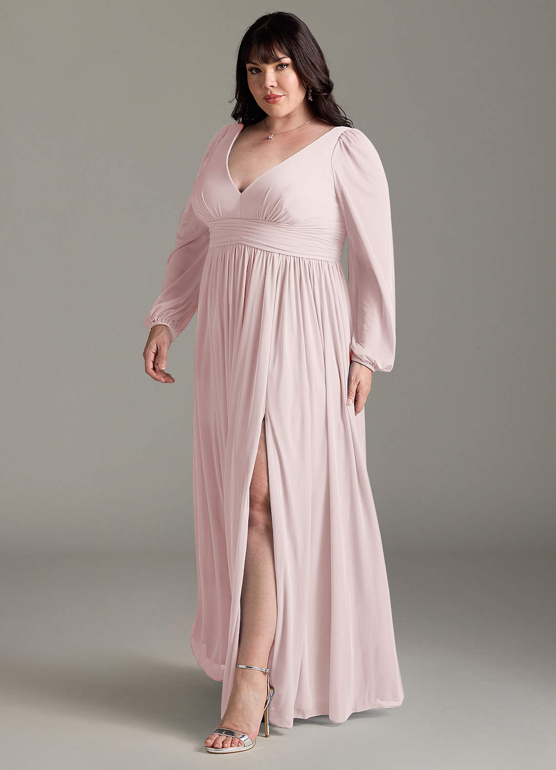 Azazie Norah Blushing Pink Chiffon Bridesmaid Dresses | Azazie