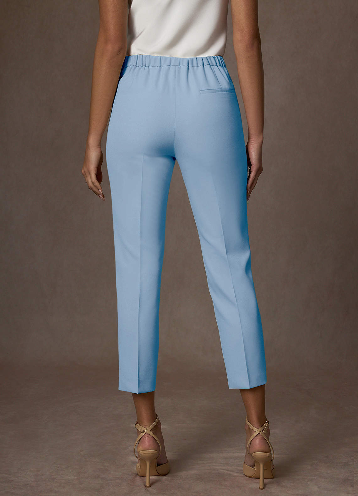 front Kennedy Bleu Ciel Pantalon habillé structuré et extensible