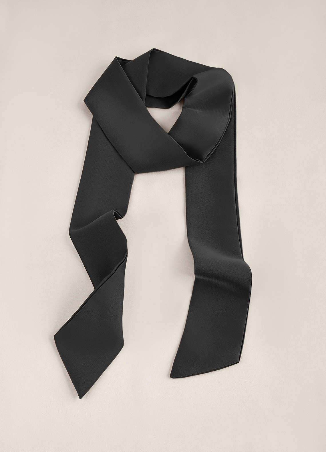 front Matching Color Stretch Satin Hair Scarf