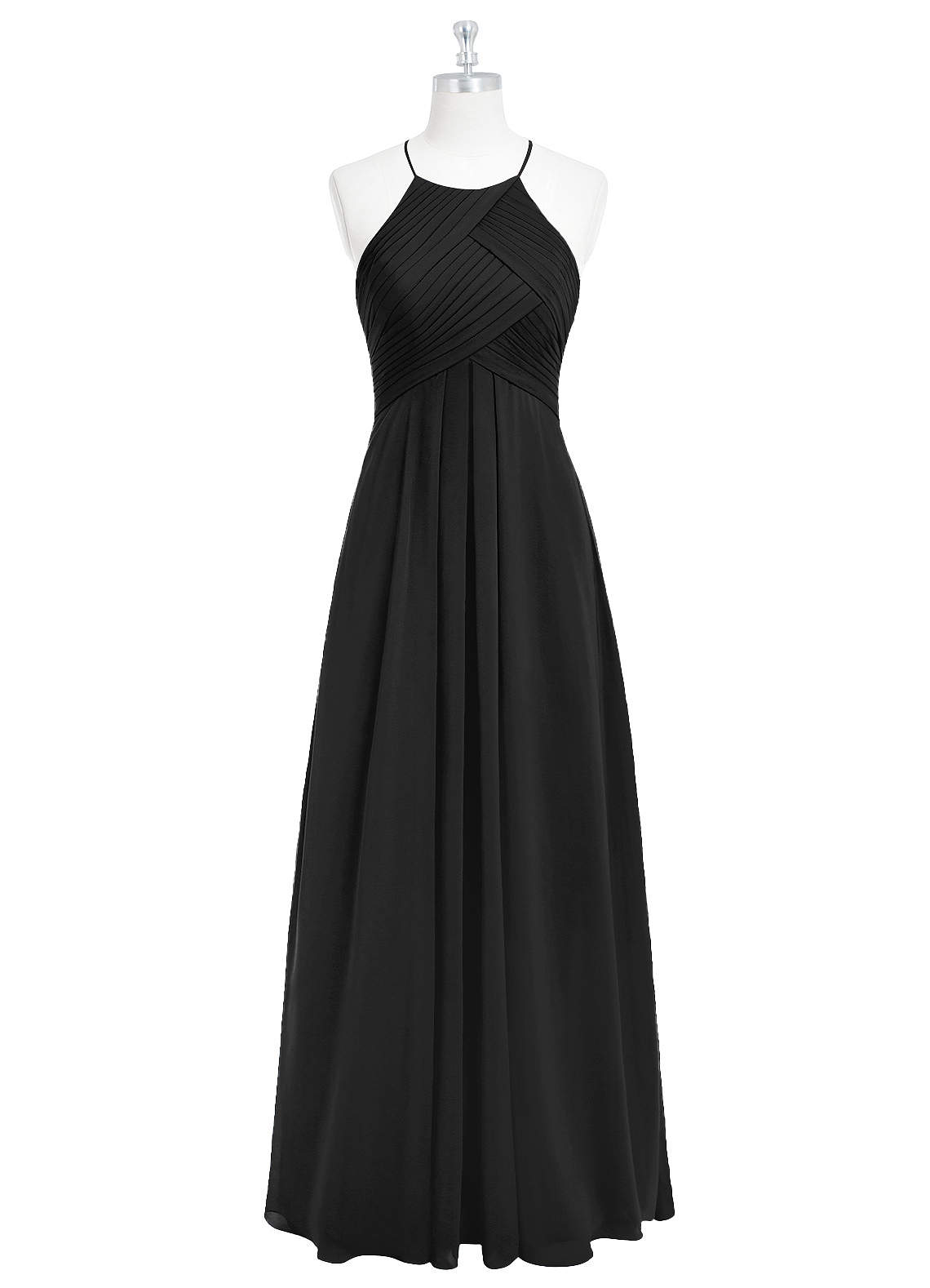 white christmas dresses V-Neck Halter Chiffon Long Formal Dress