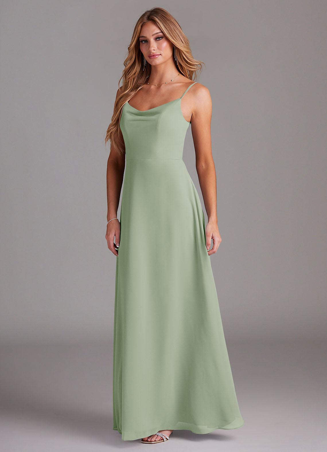 Azazie Daenerys Dusty Sage Chiffon Bridesmaid Dresses | Azazie Azazie Daenerys Dusty Sage Chiffon Bridesmaid Dresses | Azazie