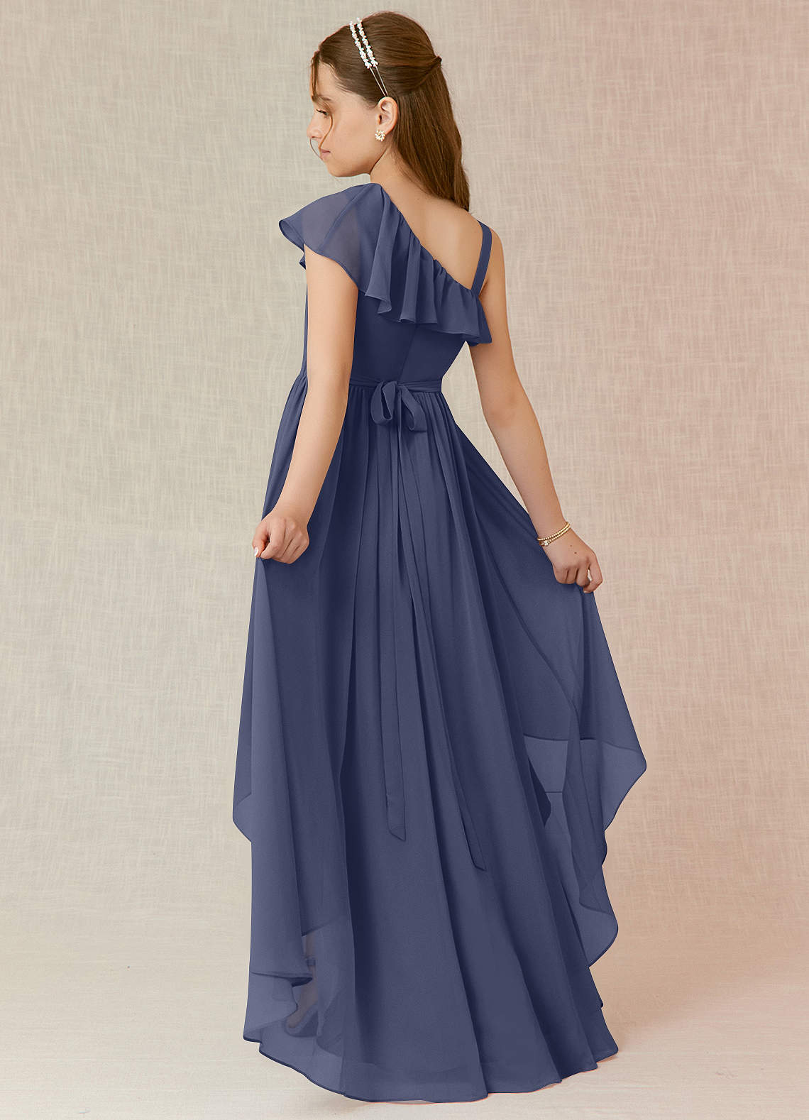 Azazie Mango Junior Ready to Ship Bridesmaid Dress in Stormy | Azazie