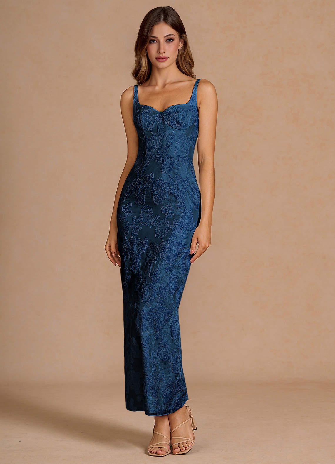 Odette Dark Navy Maxi Dress | Azazie