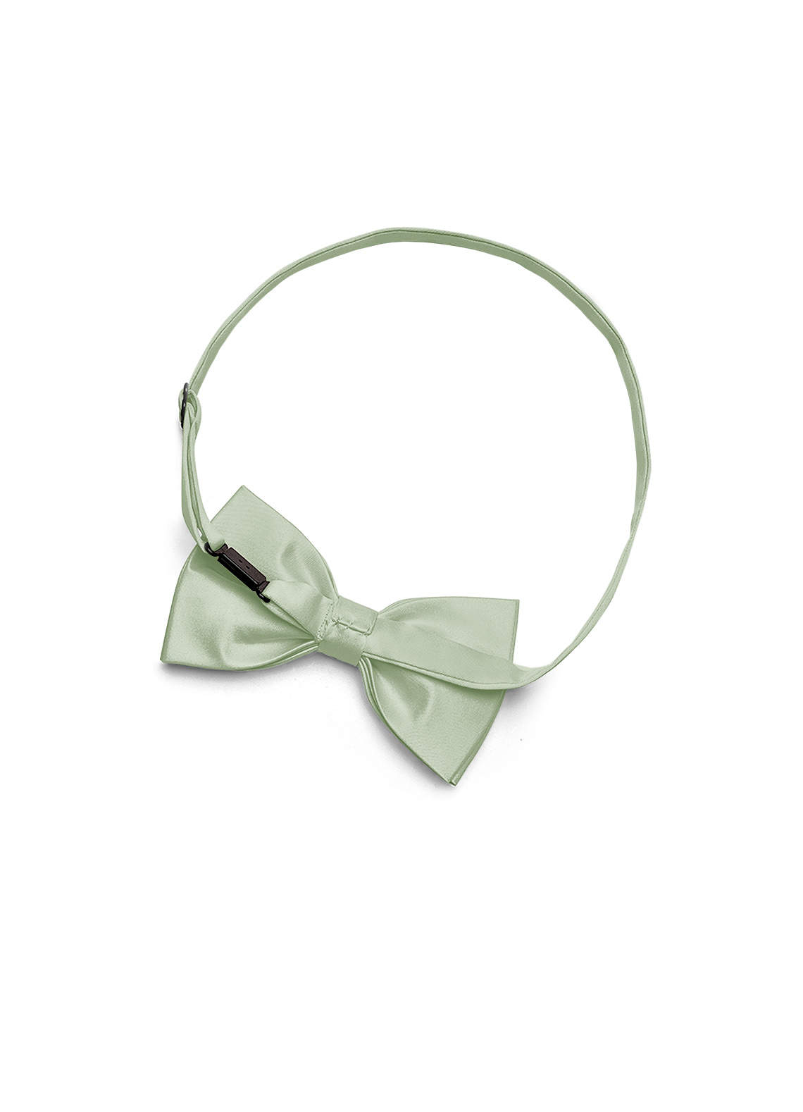 front Matte Satin Pre-Tied Bow Tie