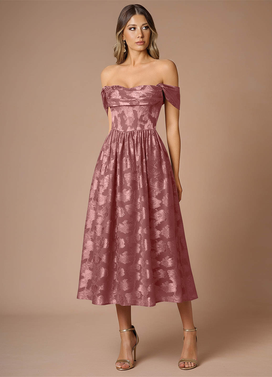 Robe Mi-Longue Roses Millésime Dana image3
