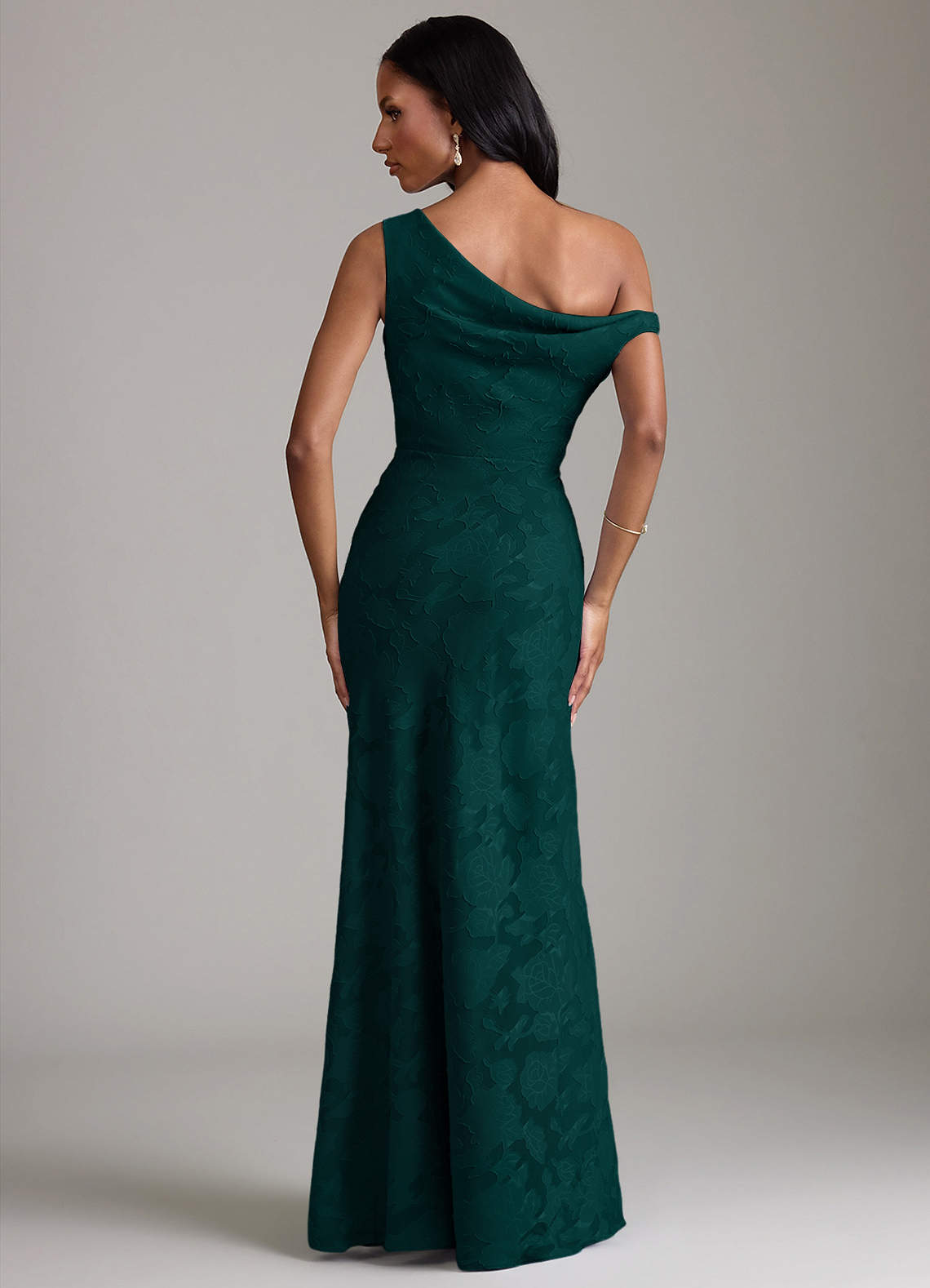 Azazie Emerson Vestidos de damas de honor Vestido de Pino de Devorado Floral de Corte Sirena con Vestidos sin tirantes image5