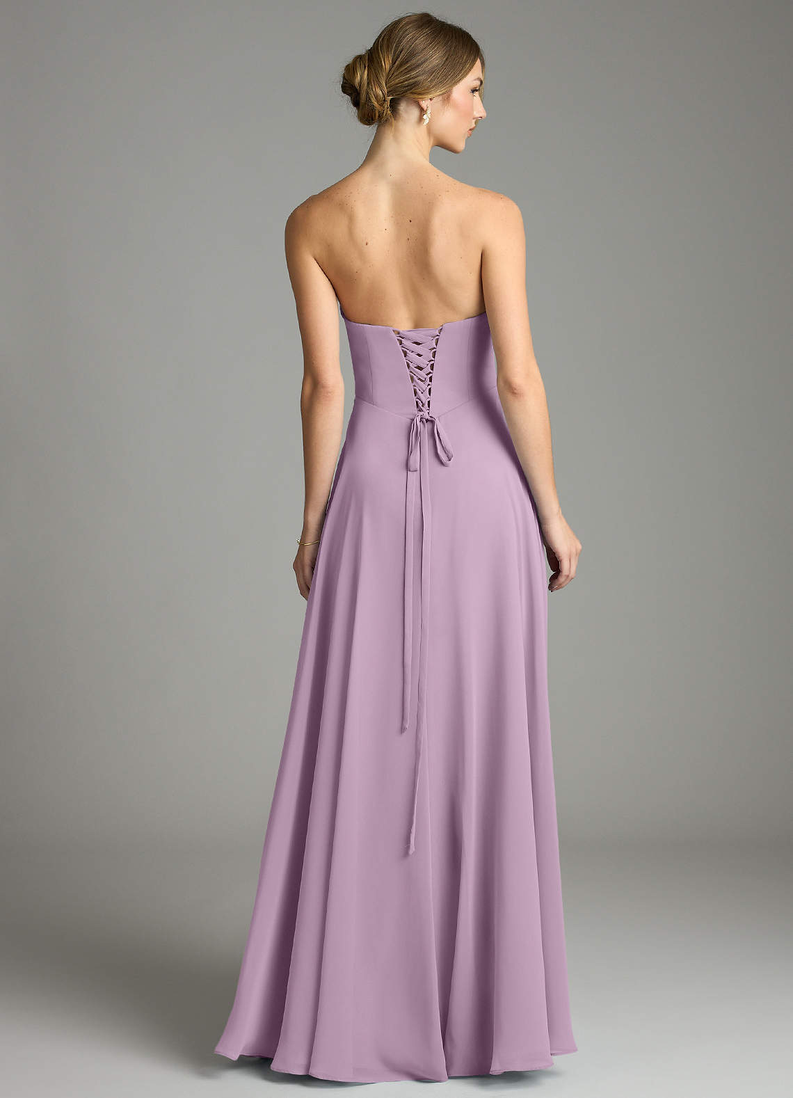 a-line sweetheart floor length tiered chiffon bridesmaid dress Pink Chiffon Tiered A-line Sweetheart Prom Dress, MP980 main image 0