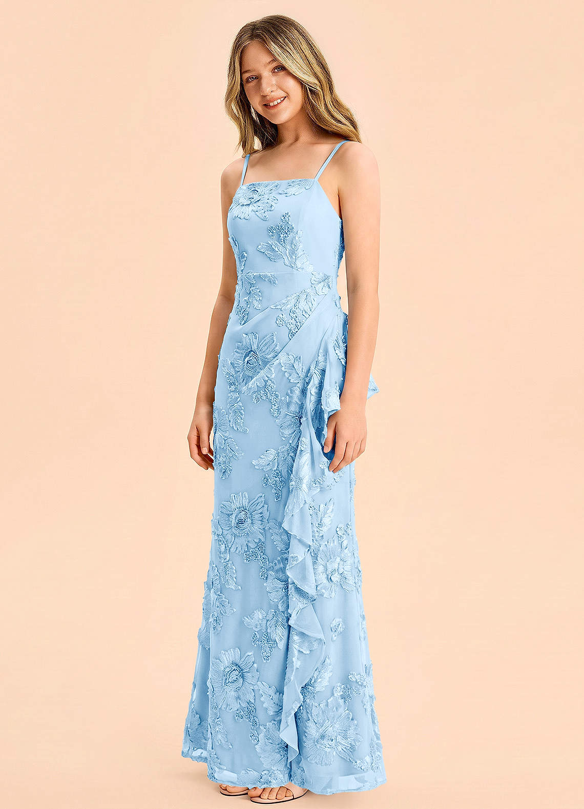 front Azazie Lyla Junior Formal Dress