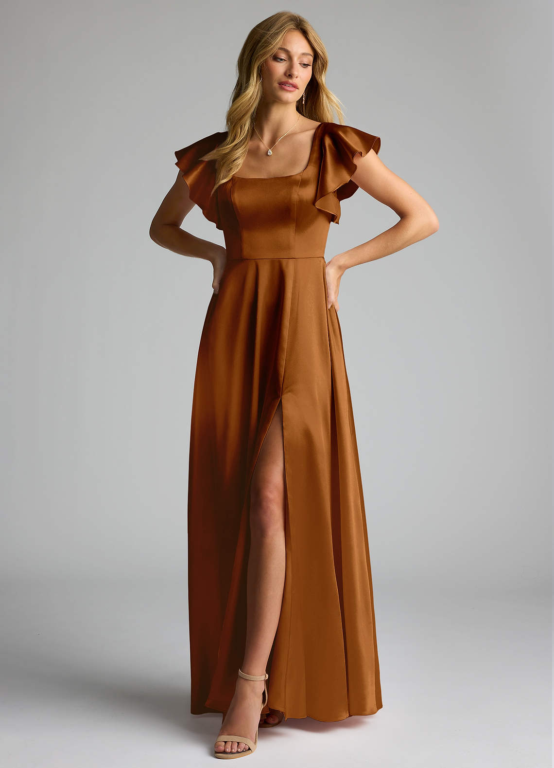 Azazie Bondi Copper Bridesmaid Dresses | Azazie UK