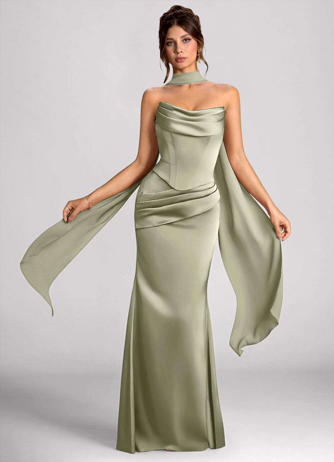 target green plaid dress Blue & Dresses epos:dress_type:Occasionwear main image 1