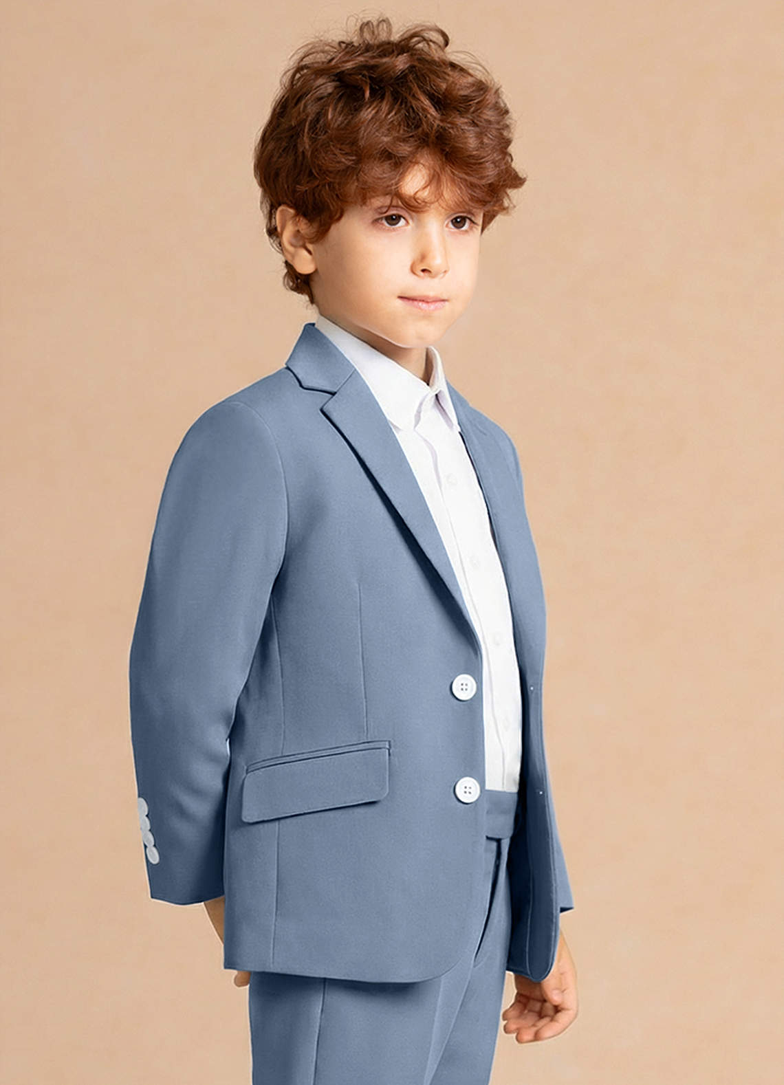 front Finn Bleu Poussiéreux Veste de garçon