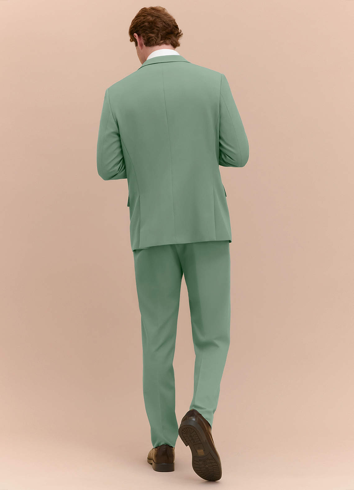 front James Matcha Structured Stretch Suit