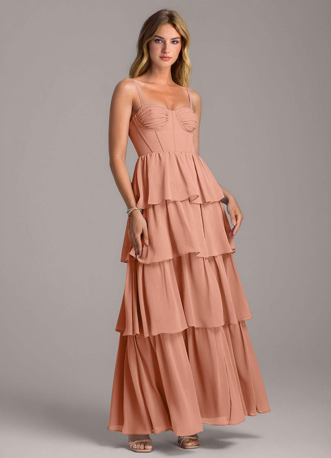 Azazie Alanna Bridesmaid Dresses MAI TAI A-Line Sweetheart Neckline Chiffon Dress image1