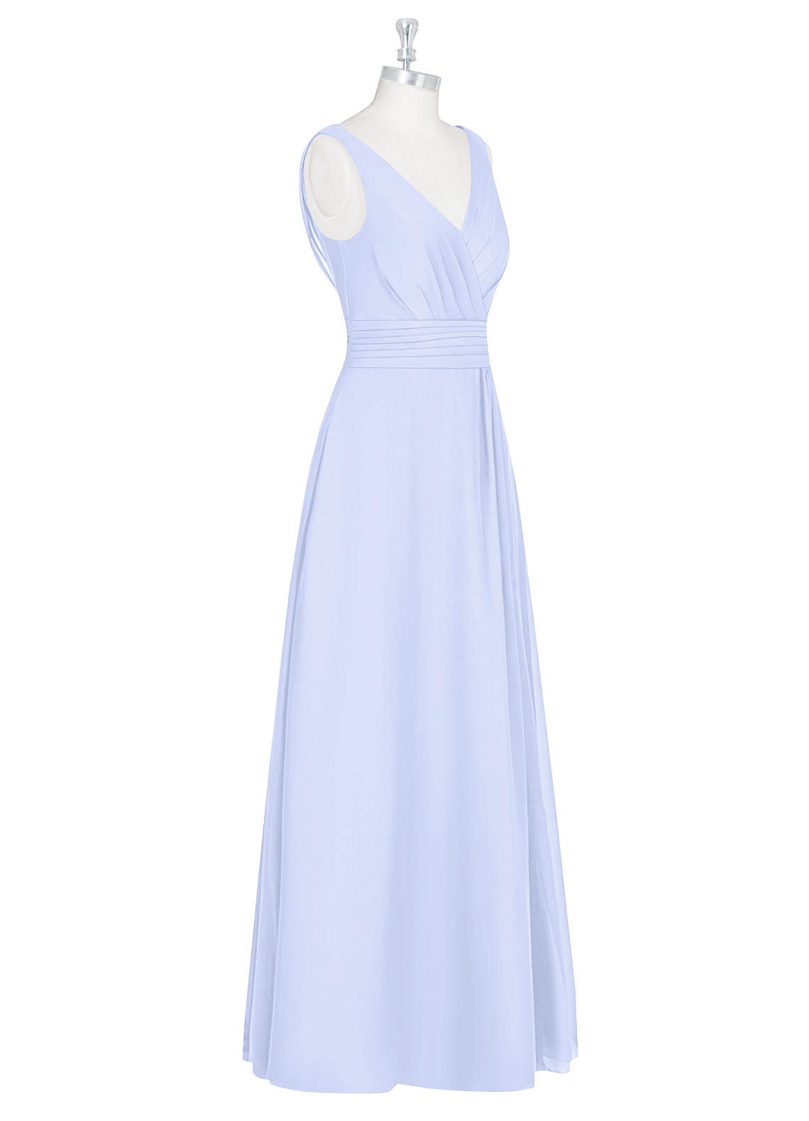 Azazie Karina Bridesmaid Dresses A-Line Pleated Chiffon Floor-Length Dress image1